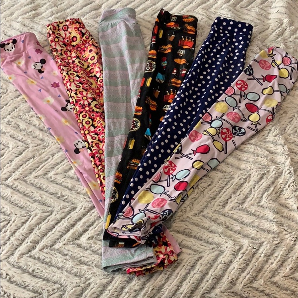 6 Lularoe kids leggings L/XL